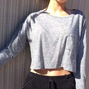 3/$30 Forever 21 Grey Jersey Crop Top